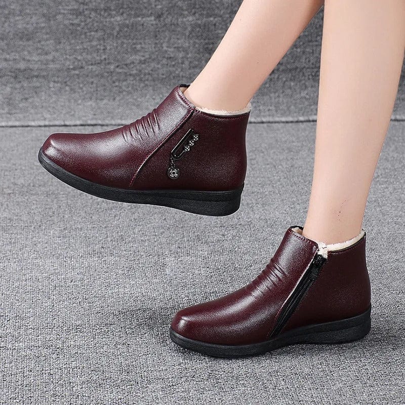 Corinna | Women's Fur-Lined Winter Ankle Boots - Black - Image 6