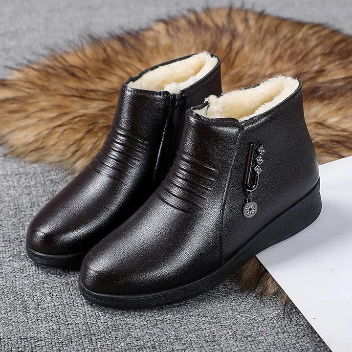 Corinna | Women's Fur-Lined Winter Ankle Boots - Black - Image 7