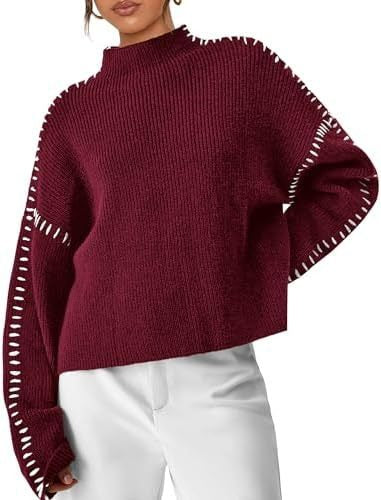 Corwyn | Women's Oversized Mock Neck Sweater - Black - Image 8