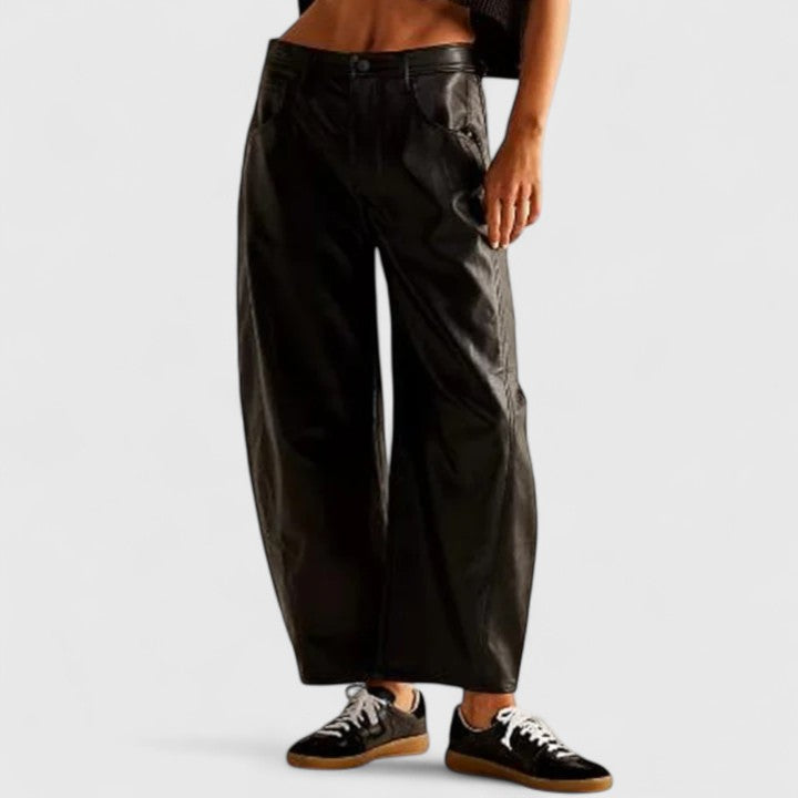 Dovina | Women's High Waist Barrel Leg Jeans - Blue - Image 23