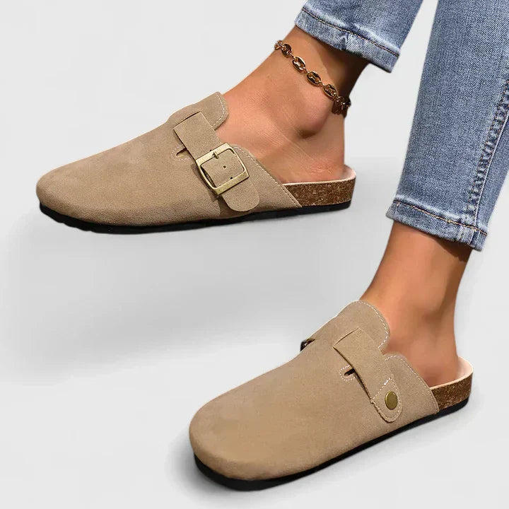 Janet | Women's Slip-On Suede Loafer Clogs