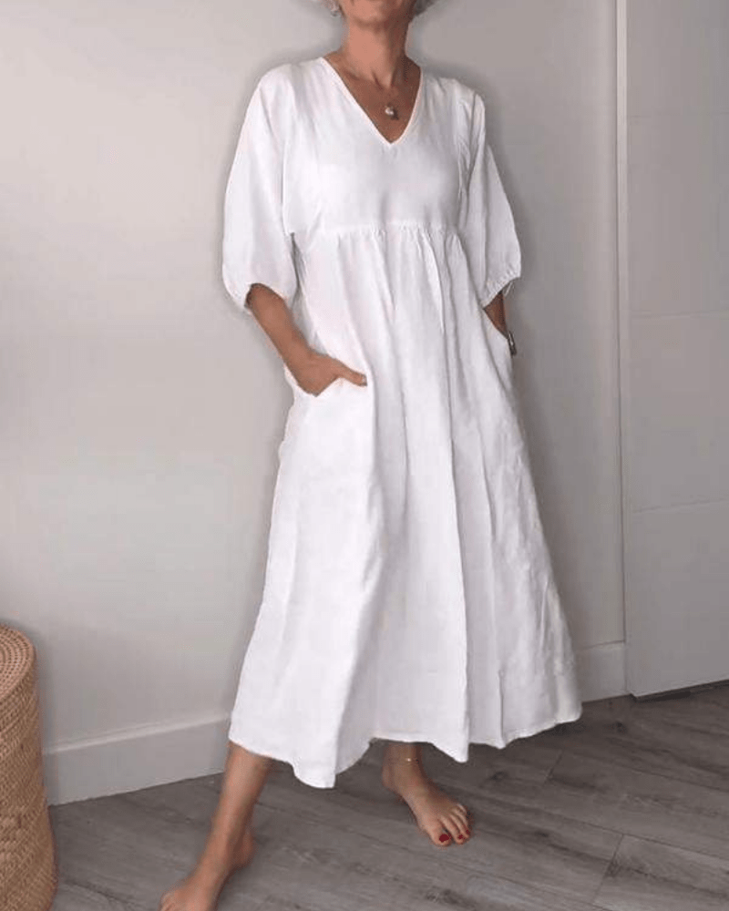 Emery™ | Elegant Maxi Dress with V-Neck