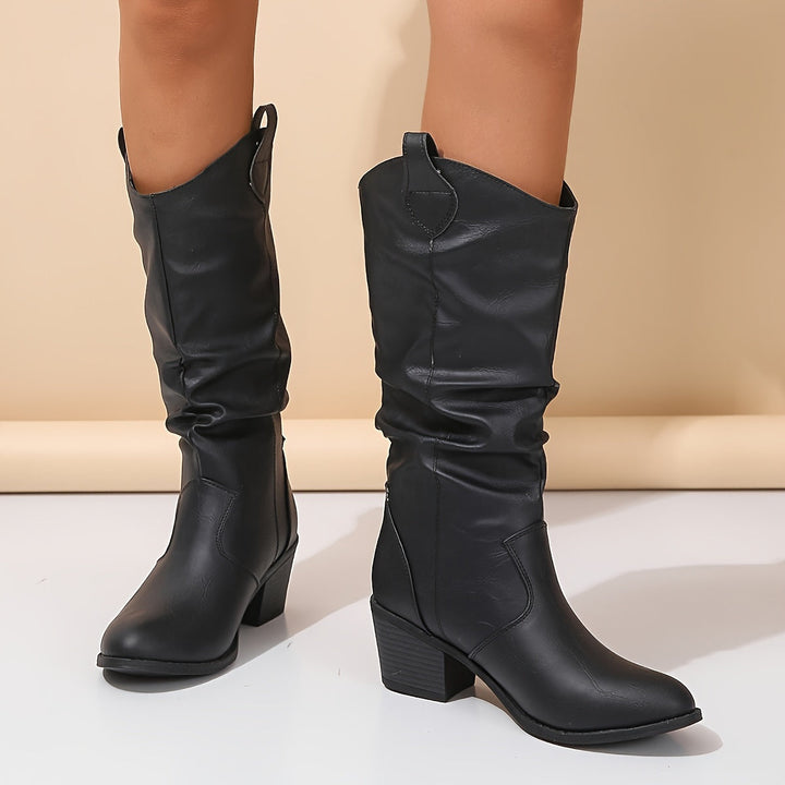 Bexley | Women's Wide Calf Western Cowboy Boots - Brown - Image 10