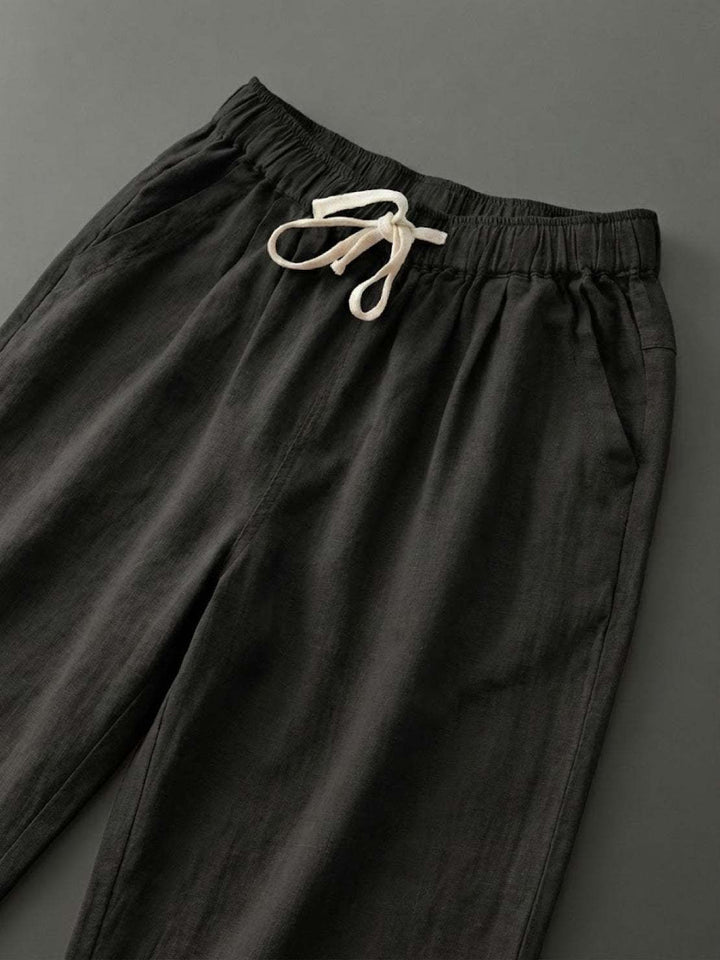 Felicity | Women's Drawstring Casual Pants - Beige - Image 7