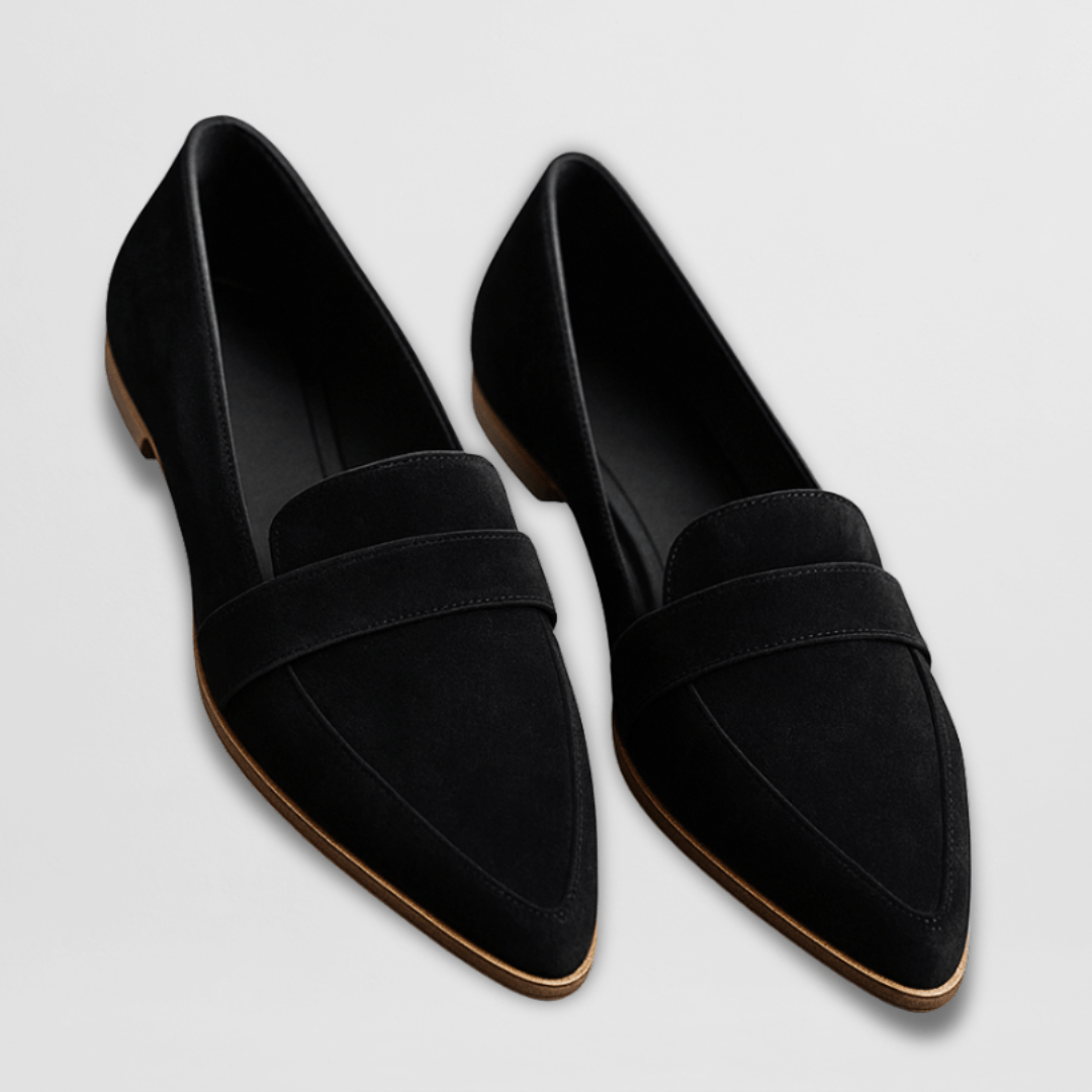 Fiona | Women's Pointed Toe Slip-On Flat Loafer - Camel - Image 3