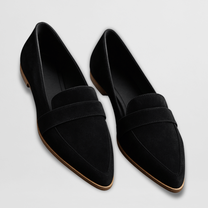 Fiona | Women's Pointed Toe Slip-On Flat Loafer - Camel - Image 3