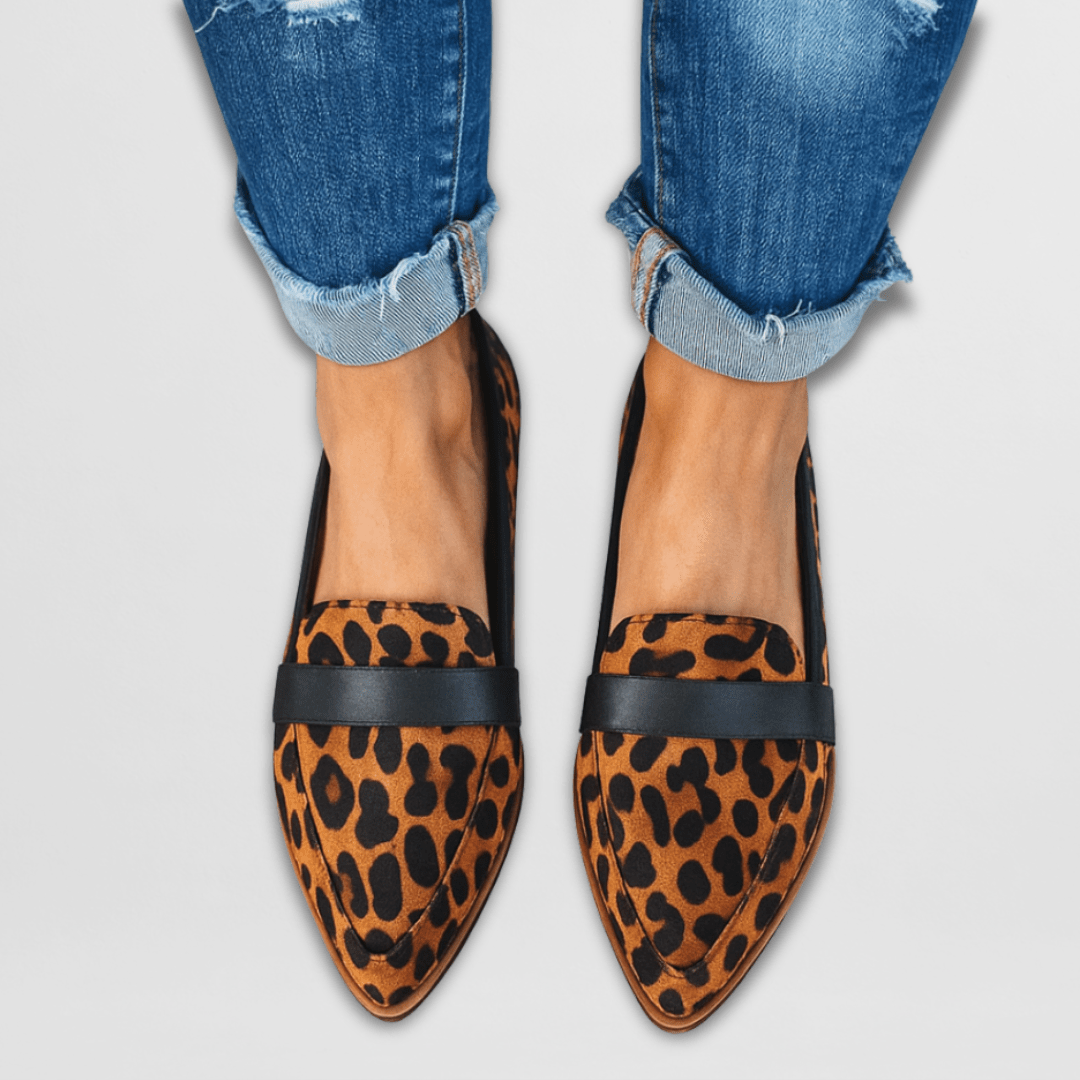 Fiona | Women's Pointed Toe Slip-On Flat Loafer - Camel - Image 4
