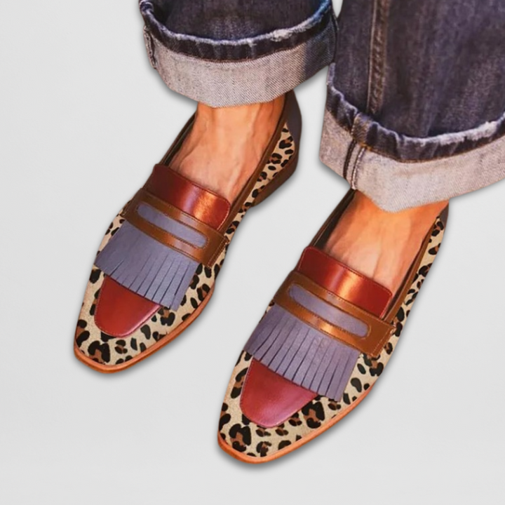 Elise | Women's Fringe Loafer Slip-On Flats - Image 2