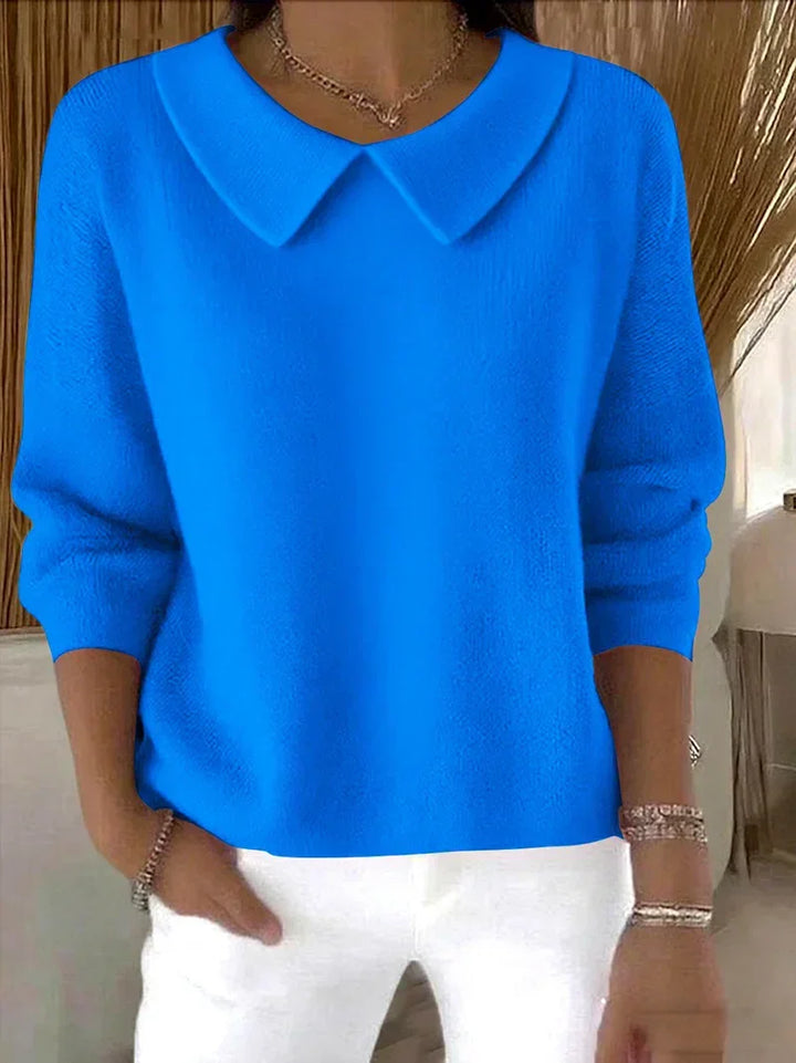 Galatea | Women's Peter Pan Collar Pullover Sweater - Green - Image 2