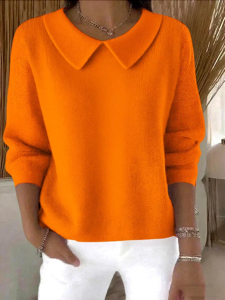 Galatea | Women's Peter Pan Collar Pullover Sweater - Green - Image 4
