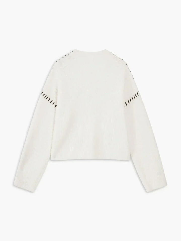 Corwyn | Women's Oversized Mock Neck Sweater - Black - Image 14