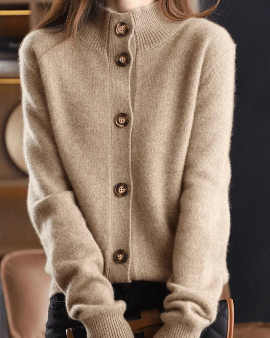 Nalerie | Women's Button-Down Cardigan Sweater - Cream - Image 7