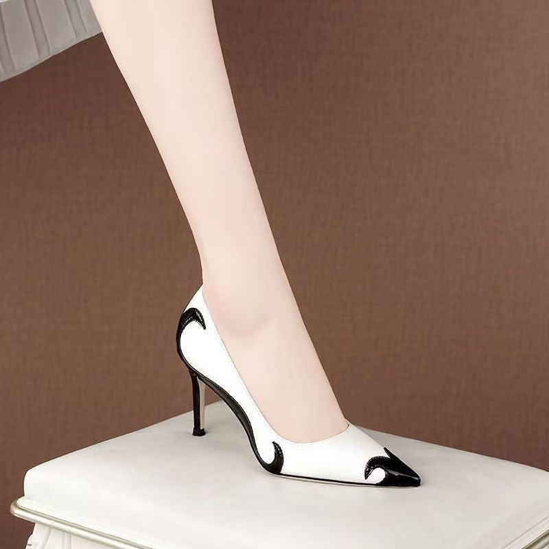 Ottoline | Women's Pointed Toe Stiletto Pumps - White - Image 3