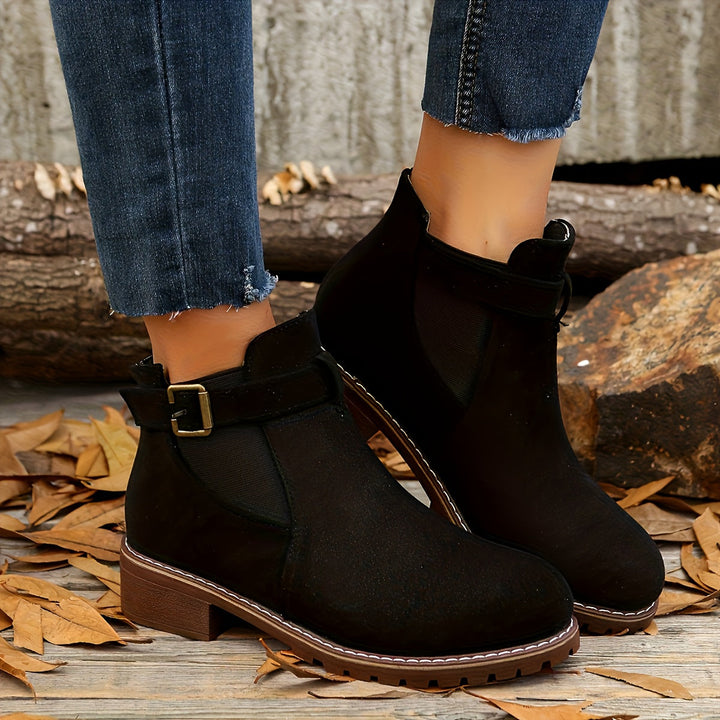 Renata | Women's Chelsea Ankle Boot with Buckle Strap - Image 4