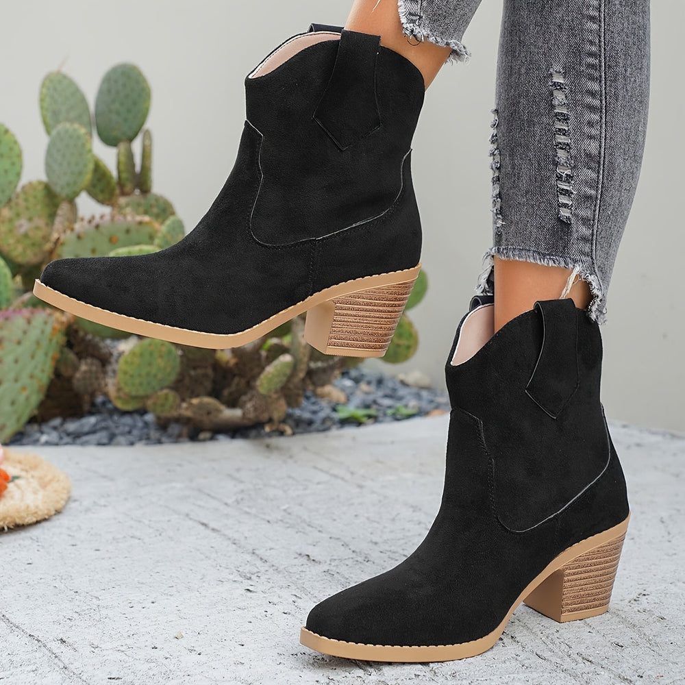 Renata | Women's Western Chelsea Ankle Boot - Taupe - Image 2