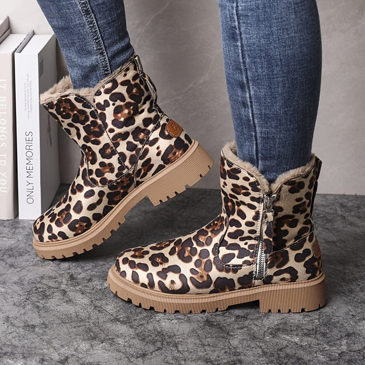 Sorcha | Women's Fur Lined Winter Ankle Boots - Camel - Image 5
