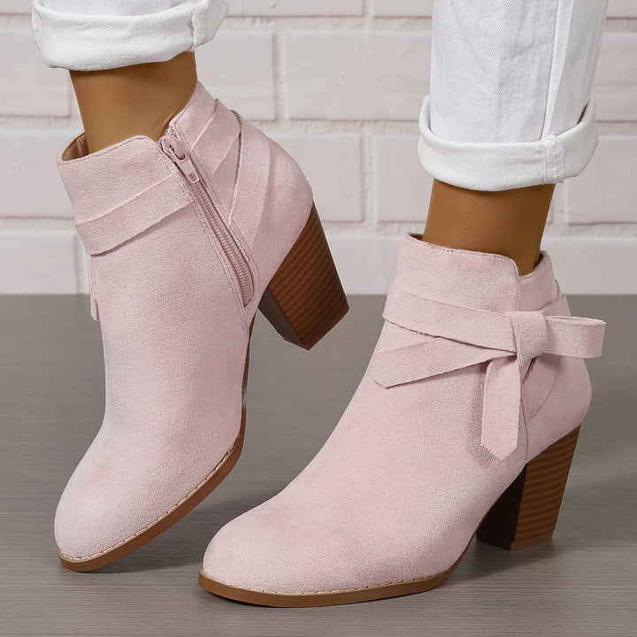 Sylvane | Women's Chelsea Ankle Boot with Block Heel - Black - Image 13