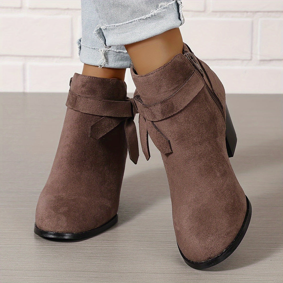 Sylvane | Women's Chelsea Ankle Boot with Block Heel - Black - Image 18