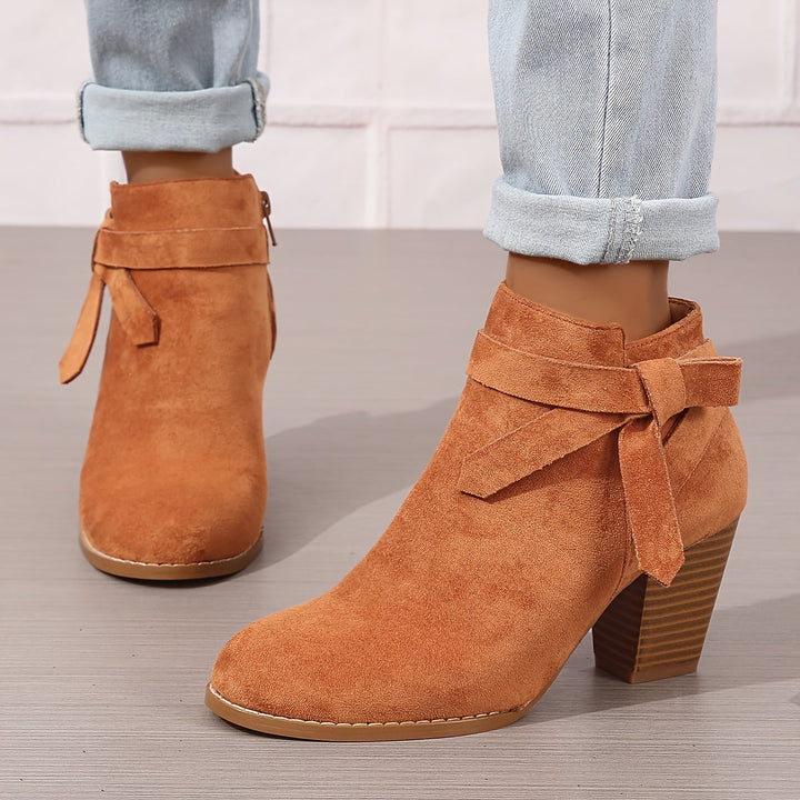 Sylvane | Women's Chelsea Ankle Boot with Block Heel - Black - Image 6