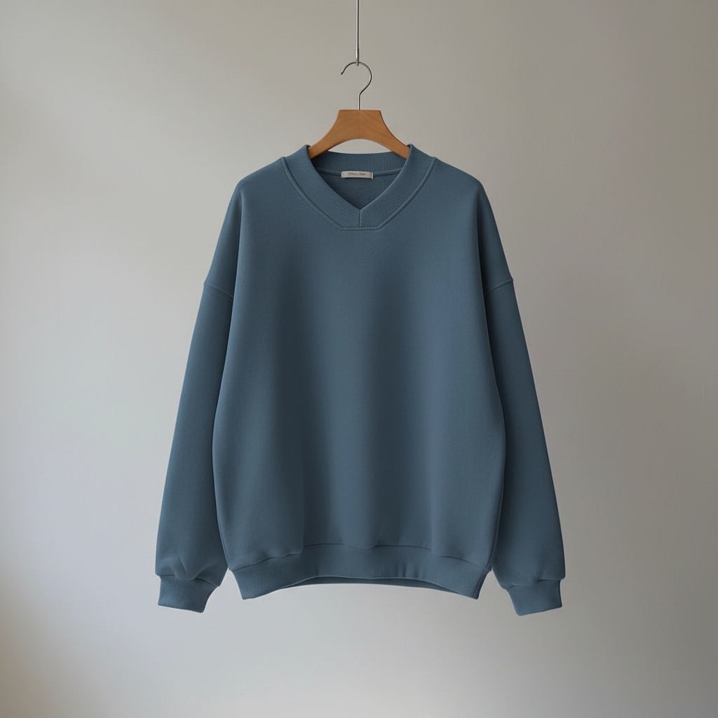 Thessaly | Women's Oversized V-Neck Pullover Sweater - Brown - Image 10
