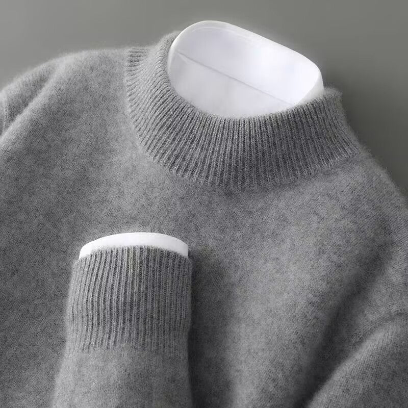Thessaly | Women's Soft Mock Neck Knit Sweater - Cream - Image 5