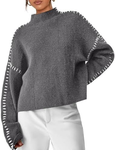 Verity | Women's Oversized Mock Neck Sweater - Black - Image 7