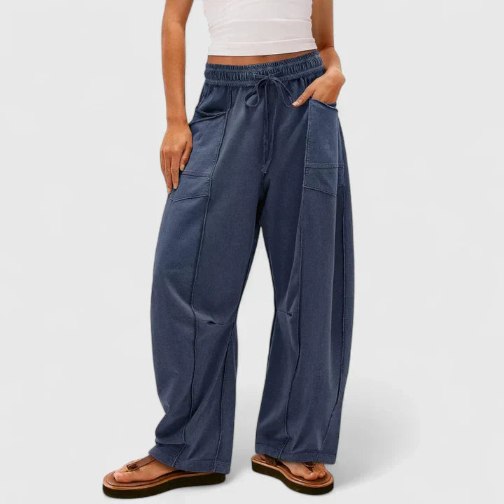 Ysolde | Women's Wide Leg Drawstring Elastic Waist Pants - Camel - Image 10