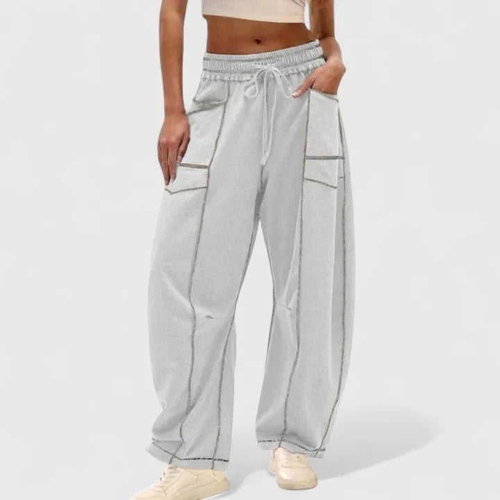 Ysolde | Women's Wide Leg Drawstring Elastic Waist Pants - Camel - Image 7