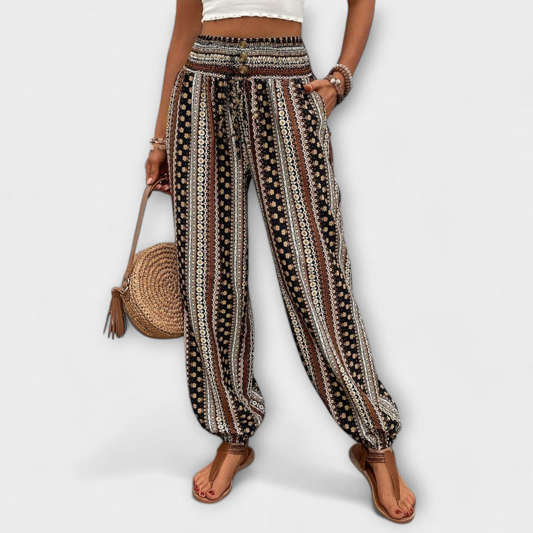 Zindra | Women's Boho Printed Harem Pants - Image 1